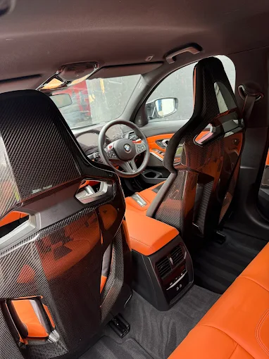 Detailed car interior and door cards